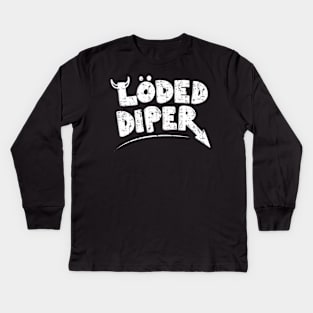 Vintage Loded Diaper Kids Long Sleeve T-Shirt